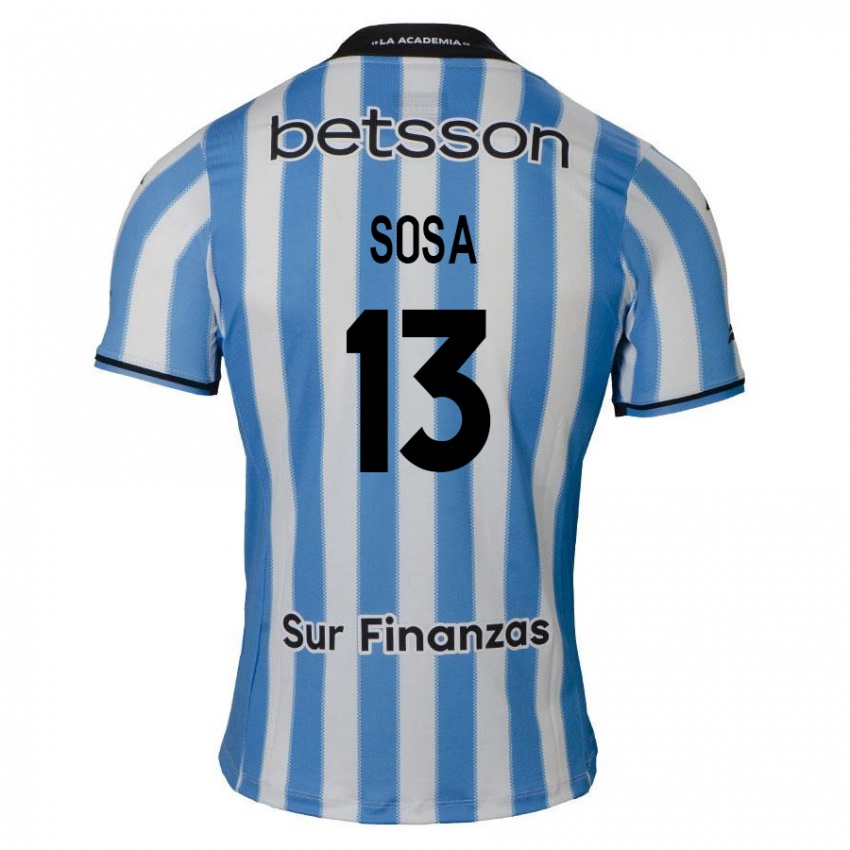 Férfi Santiago Sosa #13 Kék Fehér Fekete Hazai Jersey 2024/25 Mez Póló Ing