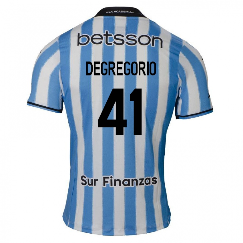 Férfi Ramiro Degregorio #41 Kék Fehér Fekete Hazai Jersey 2024/25 Mez Póló Ing