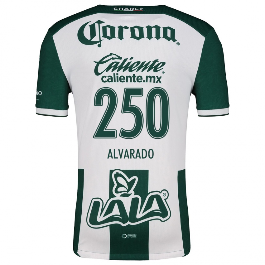 Férfi Edwin Alvarado #250 Zöld Fehér Hazai Jersey 2024/25 Mez Póló Ing