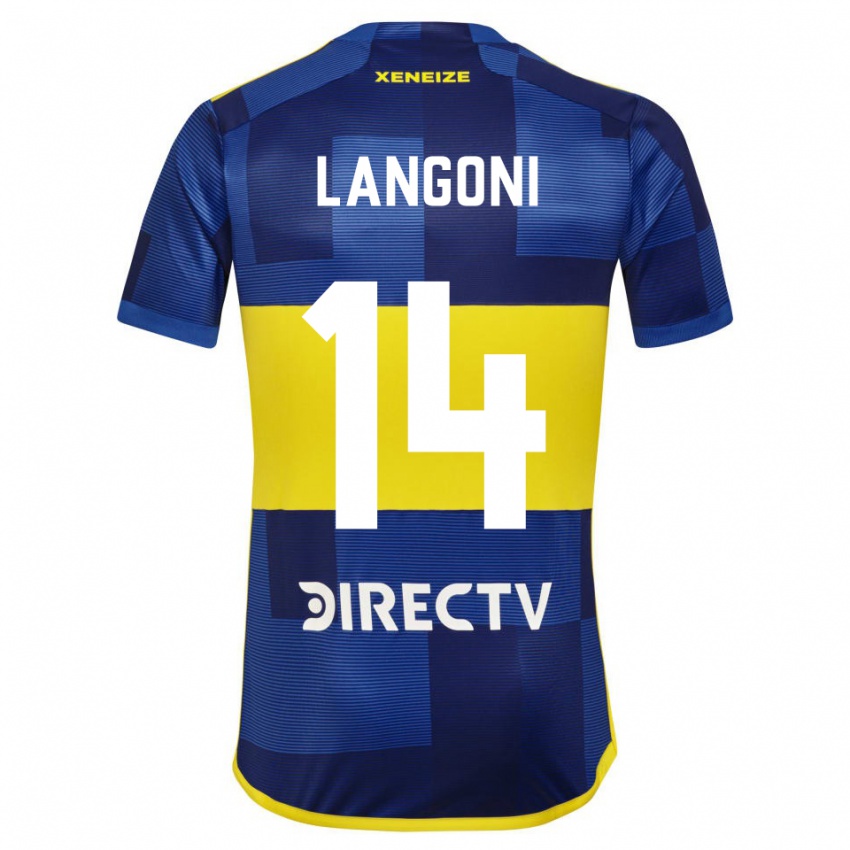 Férfi Luca Langoni #14 Kék Sárga Hazai Jersey 2024/25 Mez Póló Ing