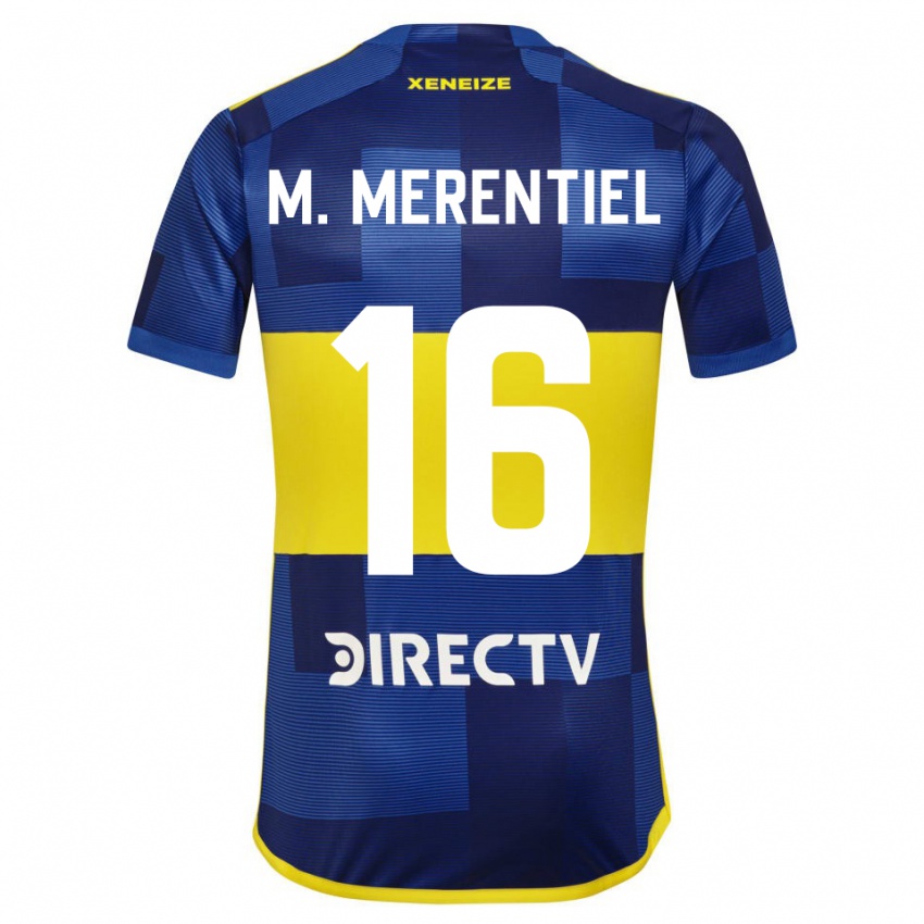 Férfi Miguel Merentiel #16 Kék Sárga Hazai Jersey 2024/25 Mez Póló Ing