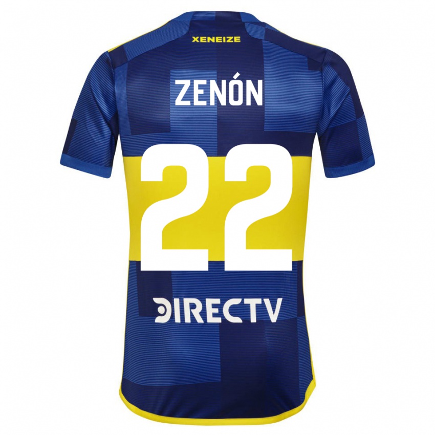 Férfi Kevin Zenón #22 Kék Sárga Hazai Jersey 2024/25 Mez Póló Ing