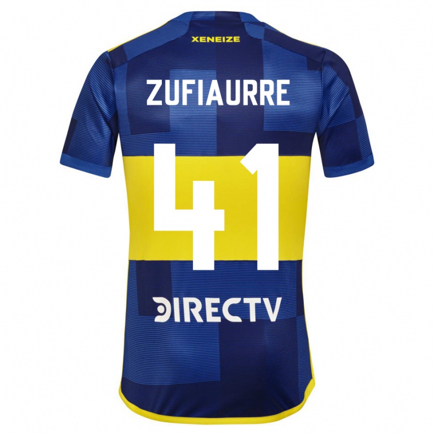 Férfi Iker Zufiaurre #41 Kék Sárga Hazai Jersey 2024/25 Mez Póló Ing