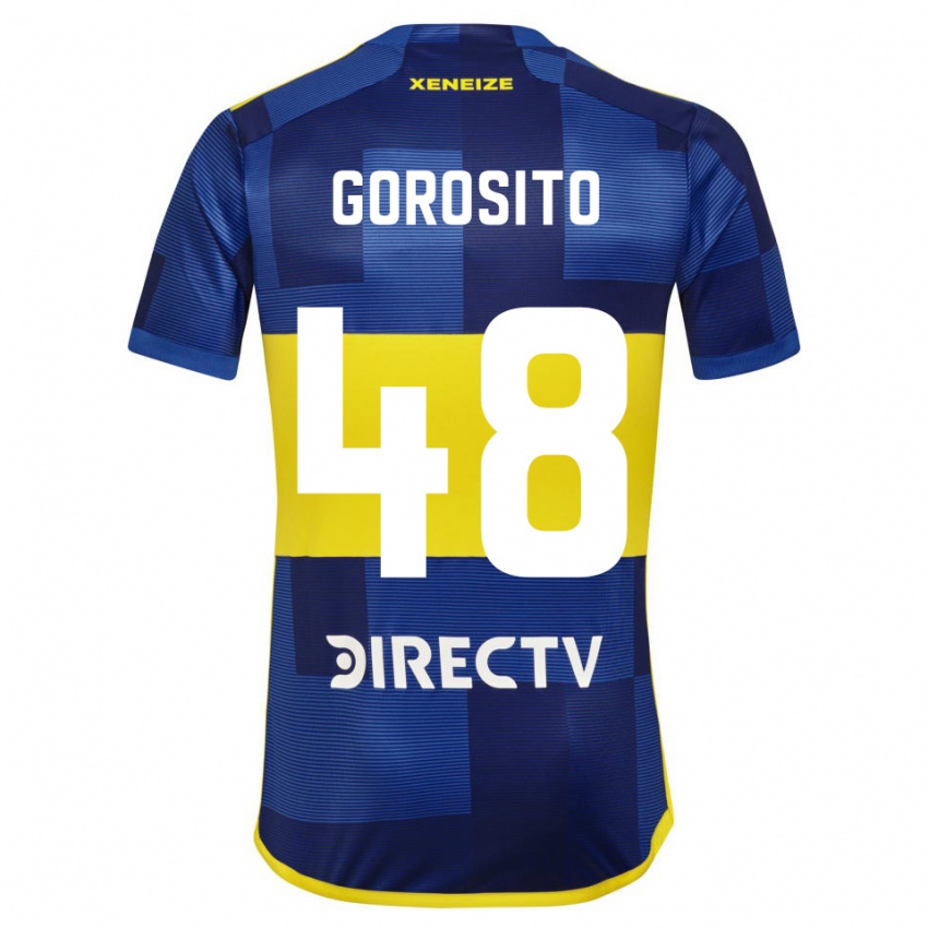 Férfi Dylan Gorosito #48 Kék Sárga Hazai Jersey 2024/25 Mez Póló Ing