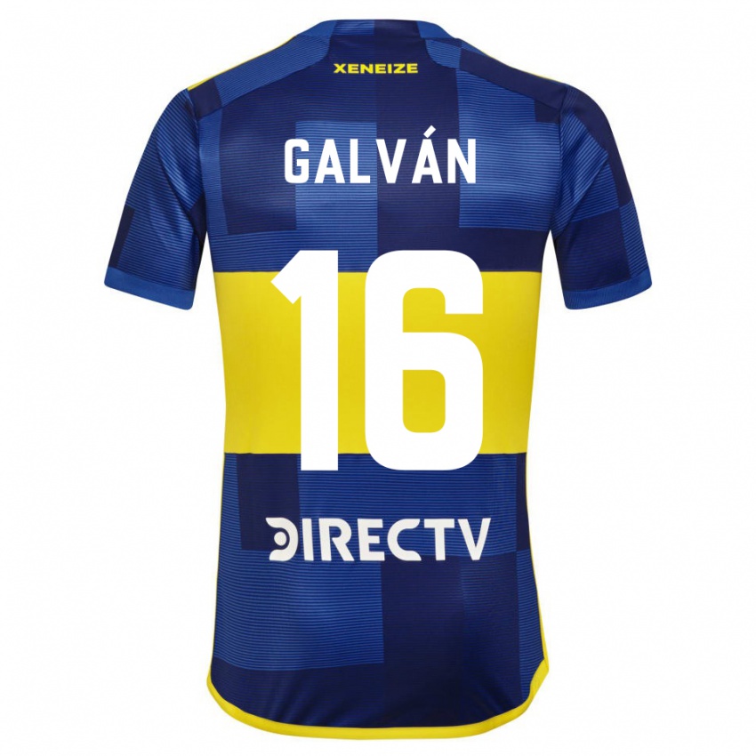 Férfi Lucas Galván #16 Kék Sárga Hazai Jersey 2024/25 Mez Póló Ing