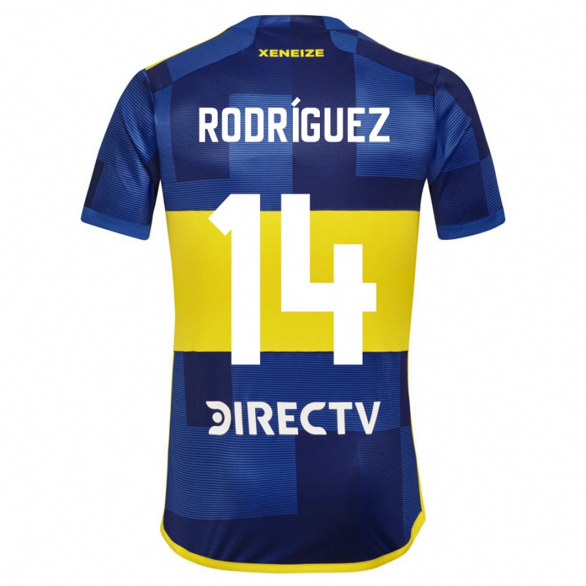 Férfi Isaías Rodríguez #14 Kék Sárga Hazai Jersey 2024/25 Mez Póló Ing