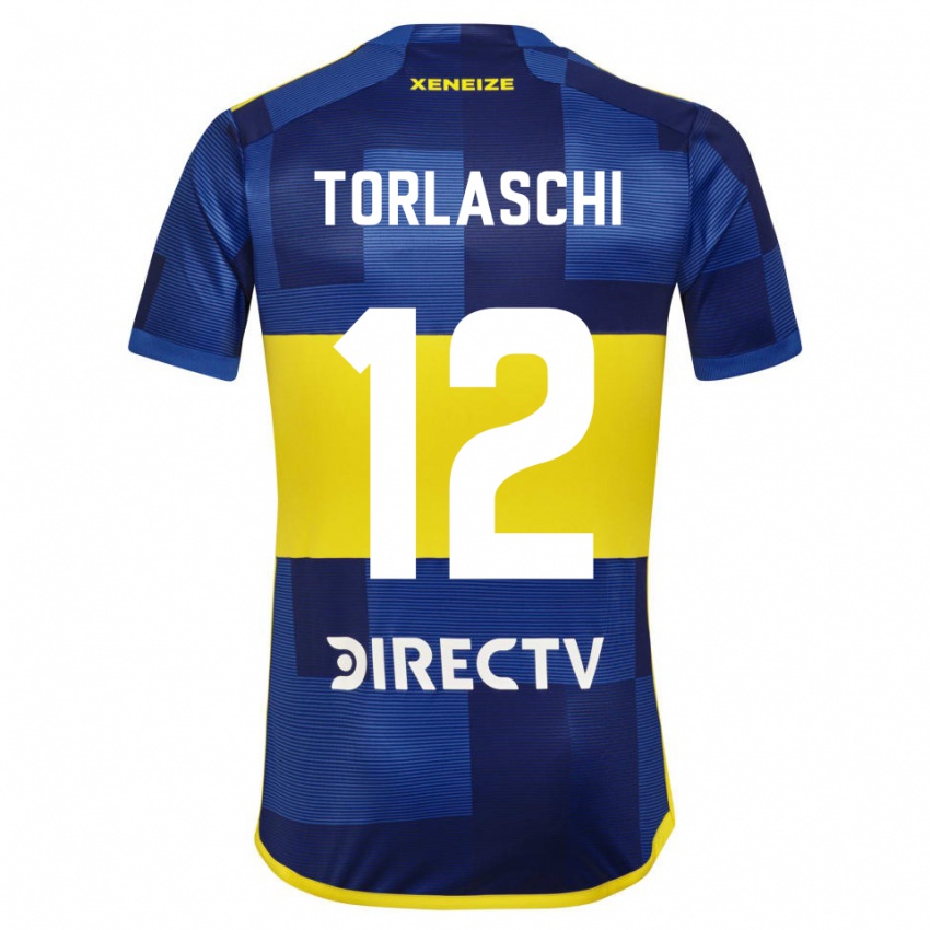 Férfi Lucas Torlaschi #12 Kék Sárga Hazai Jersey 2024/25 Mez Póló Ing