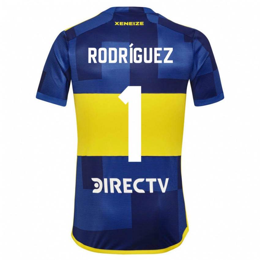 Férfi Fernando Rodríguez #1 Kék Sárga Hazai Jersey 2024/25 Mez Póló Ing