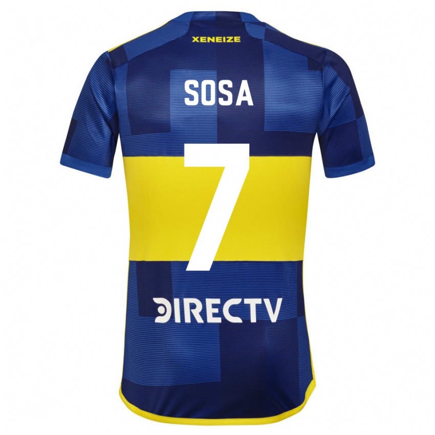 Férfi Elián Sosa #7 Kék Sárga Hazai Jersey 2024/25 Mez Póló Ing