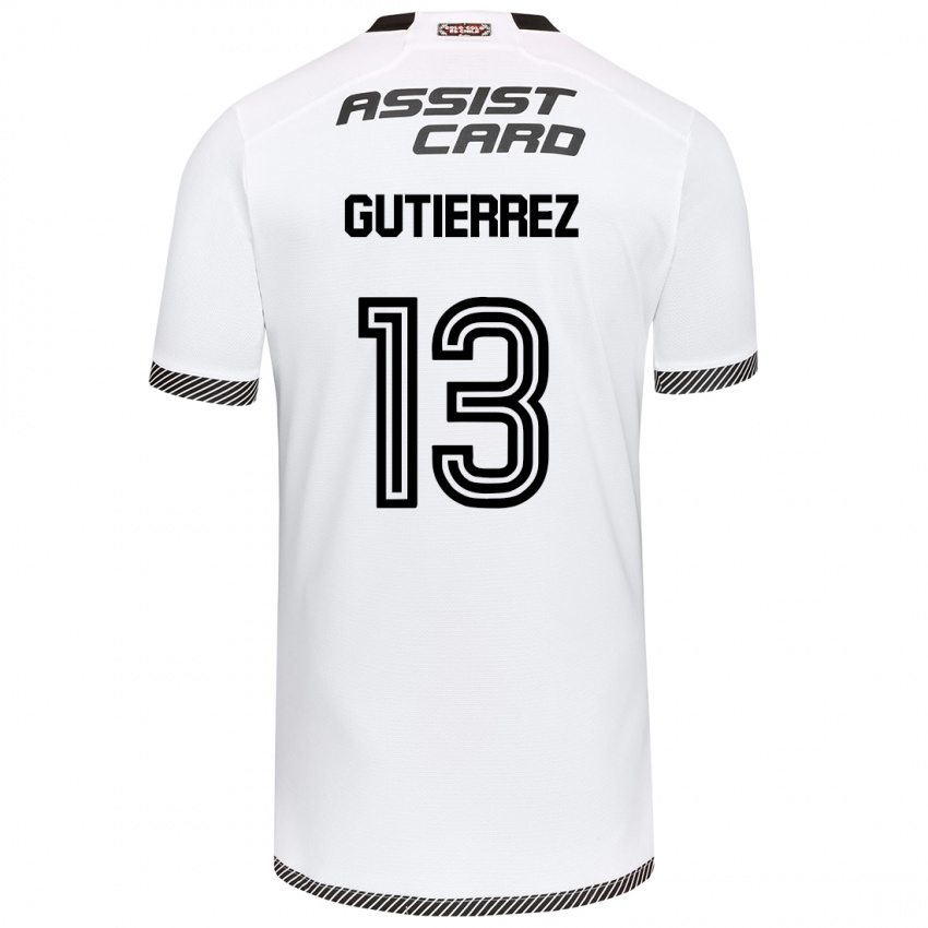 Férfi Bruno Gutiérrez #13 Fehér Fekete Hazai Jersey 2024/25 Mez Póló Ing