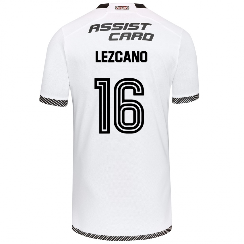 Férfi Darío Lezcano #16 Fehér Fekete Hazai Jersey 2024/25 Mez Póló Ing