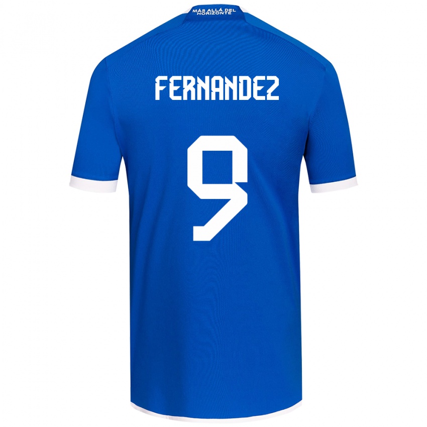 Férfi Leandro Fernández #9 Kék Fehér Hazai Jersey 2024/25 Mez Póló Ing