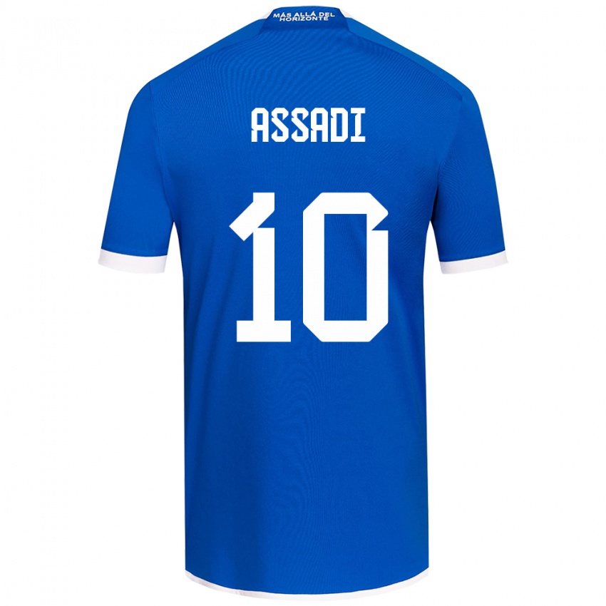 Férfi Lucas Assadi #10 Kék Fehér Hazai Jersey 2024/25 Mez Póló Ing