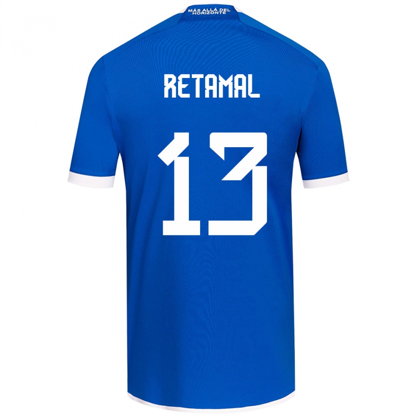 Férfi David Retamal #13 Kék Fehér Hazai Jersey 2024/25 Mez Póló Ing