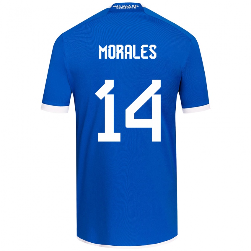 Férfi Marcelo Morales #14 Kék Fehér Hazai Jersey 2024/25 Mez Póló Ing