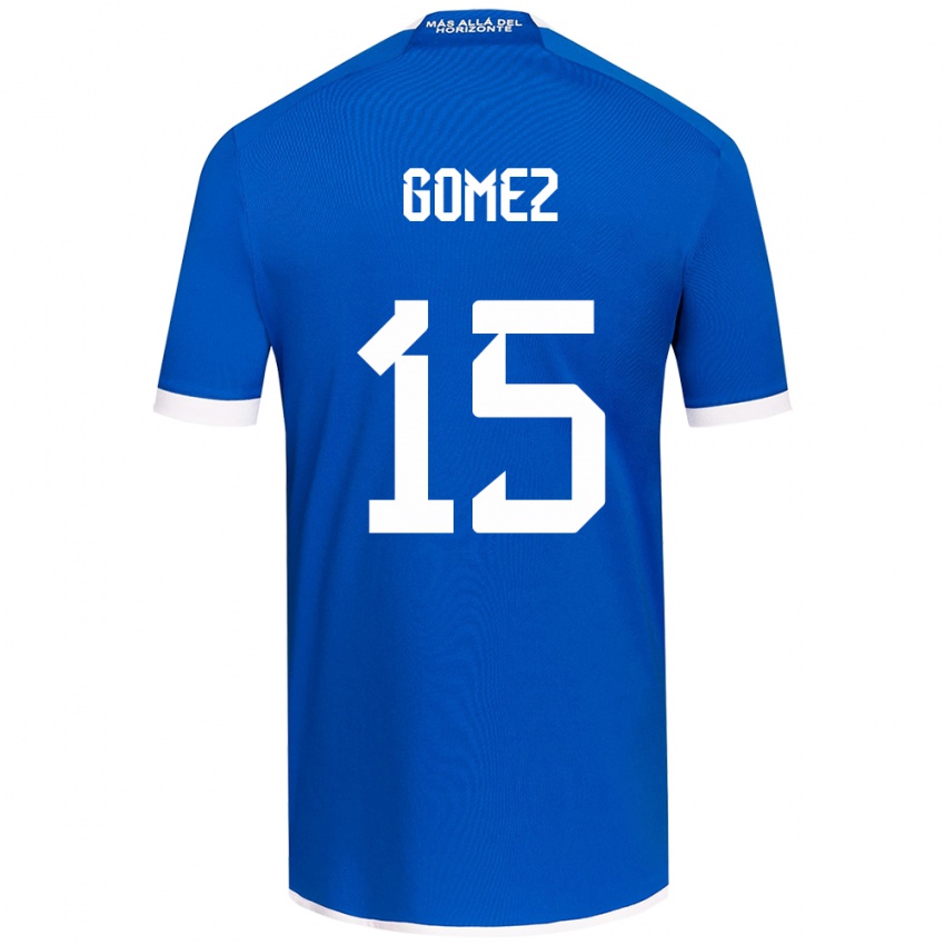 Férfi Juan Pablo Gómez #15 Kék Fehér Hazai Jersey 2024/25 Mez Póló Ing