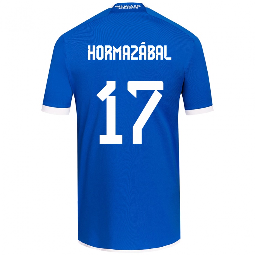 Férfi Fabián Hormazábal #17 Kék Fehér Hazai Jersey 2024/25 Mez Póló Ing