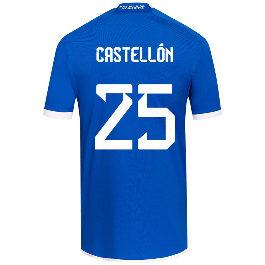 Férfi Gabriel Castellón #25 Kék Fehér Hazai Jersey 2024/25 Mez Póló Ing