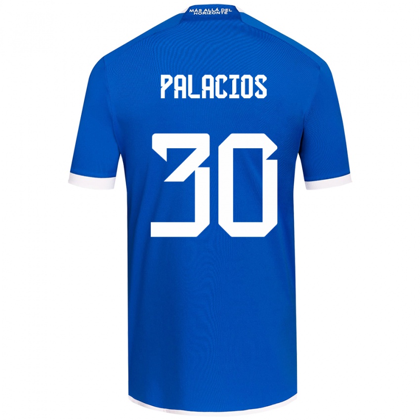 Férfi Cristian Palacios #30 Kék Fehér Hazai Jersey 2024/25 Mez Póló Ing