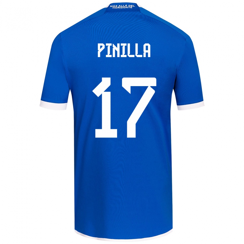 Férfi Fernanda Pinilla #17 Kék Fehér Hazai Jersey 2024/25 Mez Póló Ing