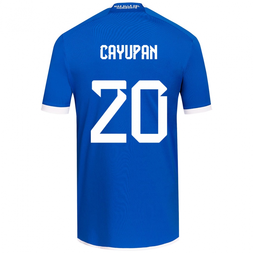 Férfi Natalia Cayupán #20 Kék Fehér Hazai Jersey 2024/25 Mez Póló Ing