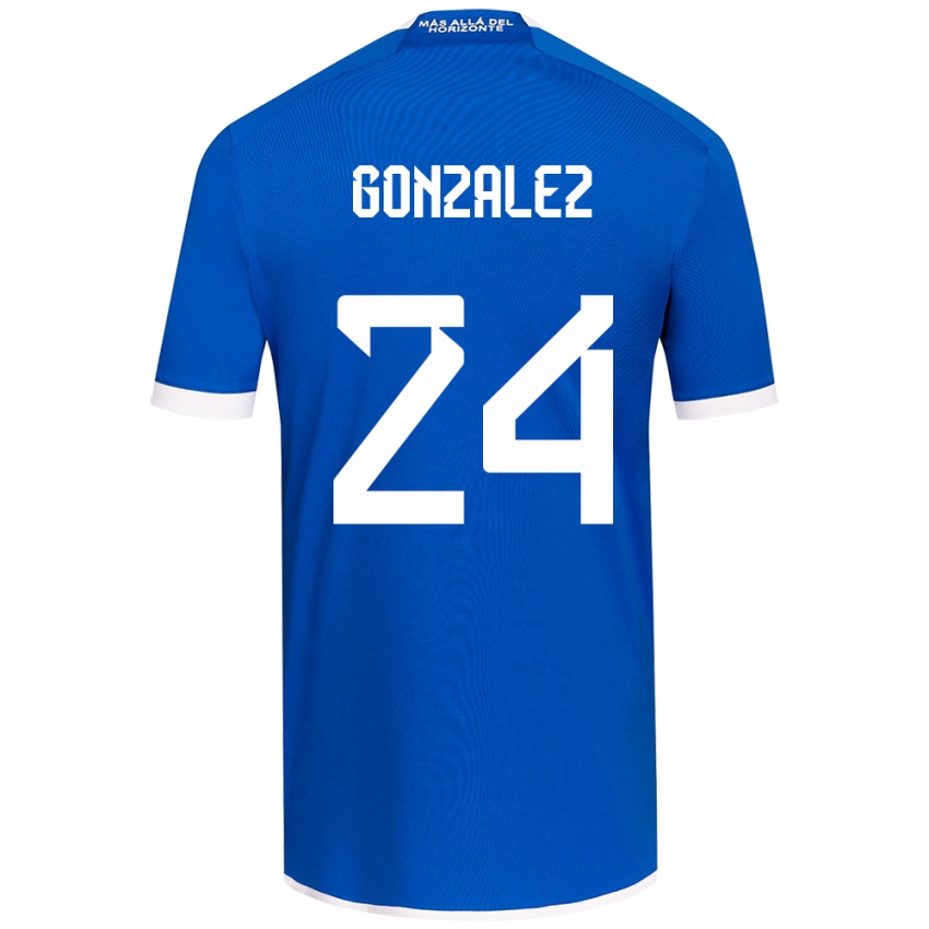 Férfi Emma González #24 Kék Fehér Hazai Jersey 2024/25 Mez Póló Ing