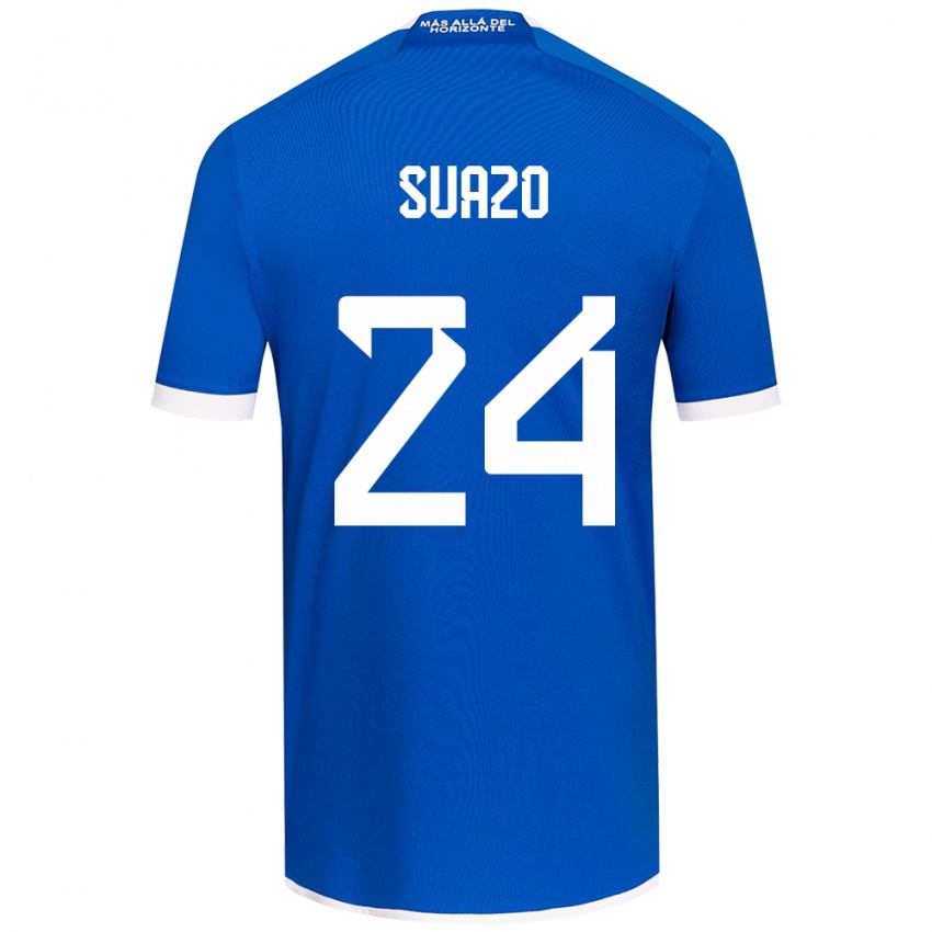 Férfi Arantza Suazo #24 Kék Fehér Hazai Jersey 2024/25 Mez Póló Ing