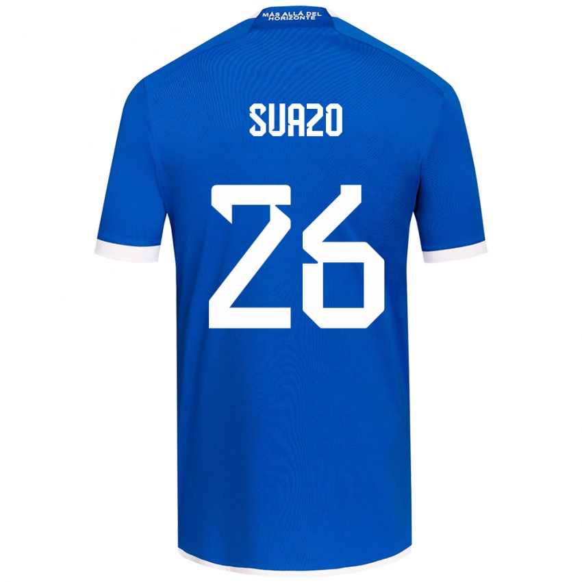 Férfi Gretzel Suazo #26 Kék Fehér Hazai Jersey 2024/25 Mez Póló Ing