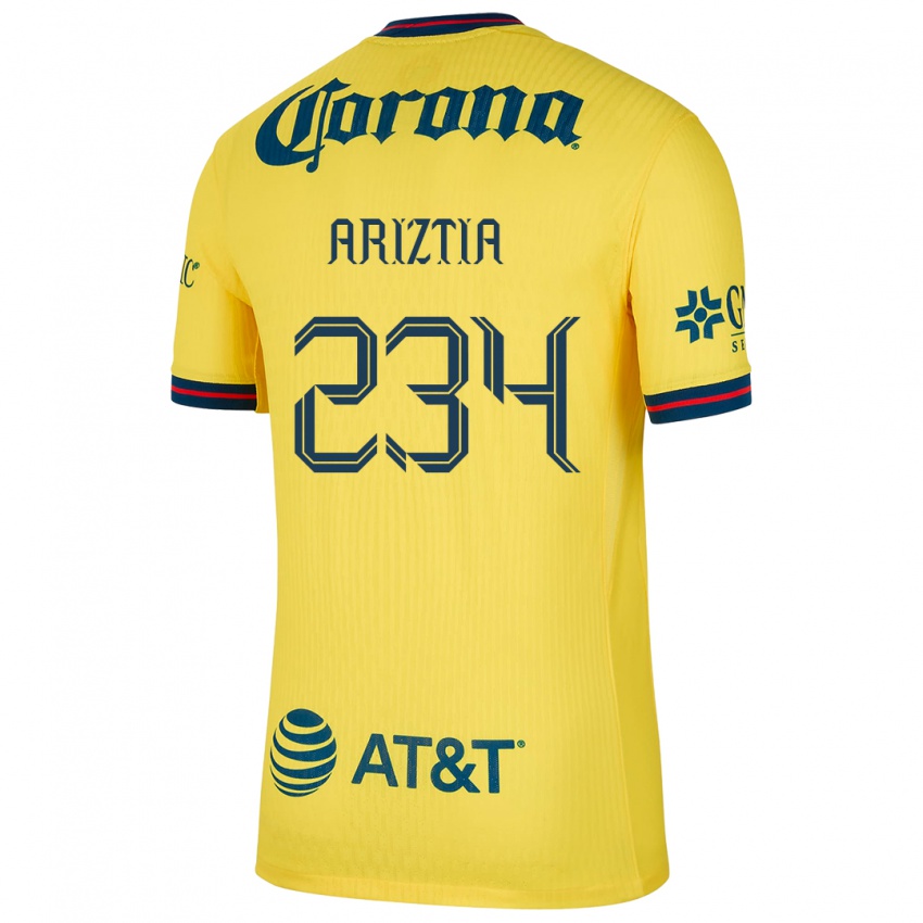 Férfi Íñigo Ariztia #234 Sárga Kék Hazai Jersey 2024/25 Mez Póló Ing