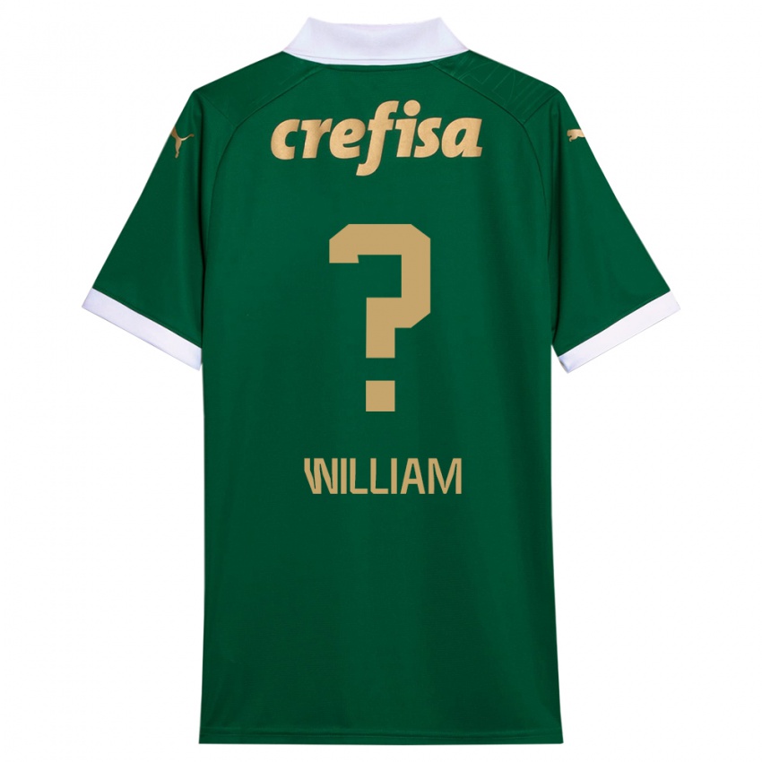 Férfi William #0 Zöld Fehér Hazai Jersey 2024/25 Mez Póló Ing