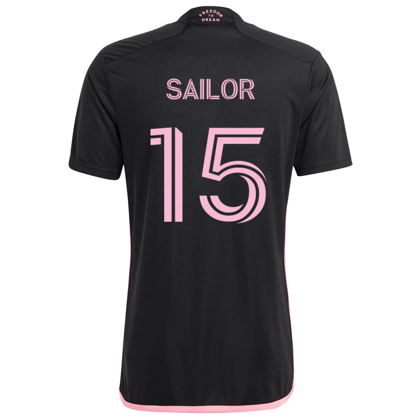 Férfi Ryan Sailor #15 Fekete Idegenbeli Jersey 2024/25 Mez Póló Ing