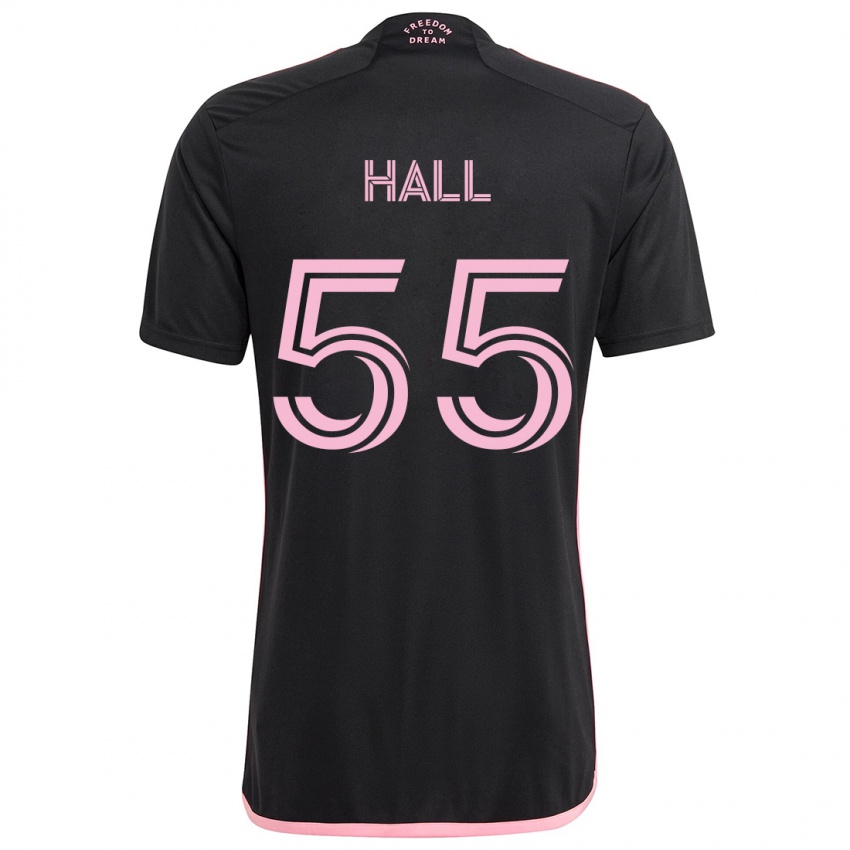 Férfi Tyler Hall #55 Fekete Idegenbeli Jersey 2024/25 Mez Póló Ing