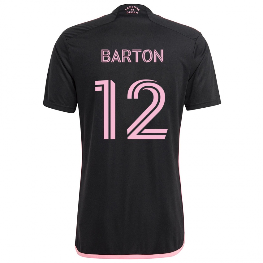 Férfi Tye Barton #12 Fekete Idegenbeli Jersey 2024/25 Mez Póló Ing