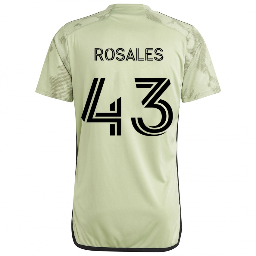 Férfi Diego Rosales #43 Világos Zöld Idegenbeli Jersey 2024/25 Mez Póló Ing