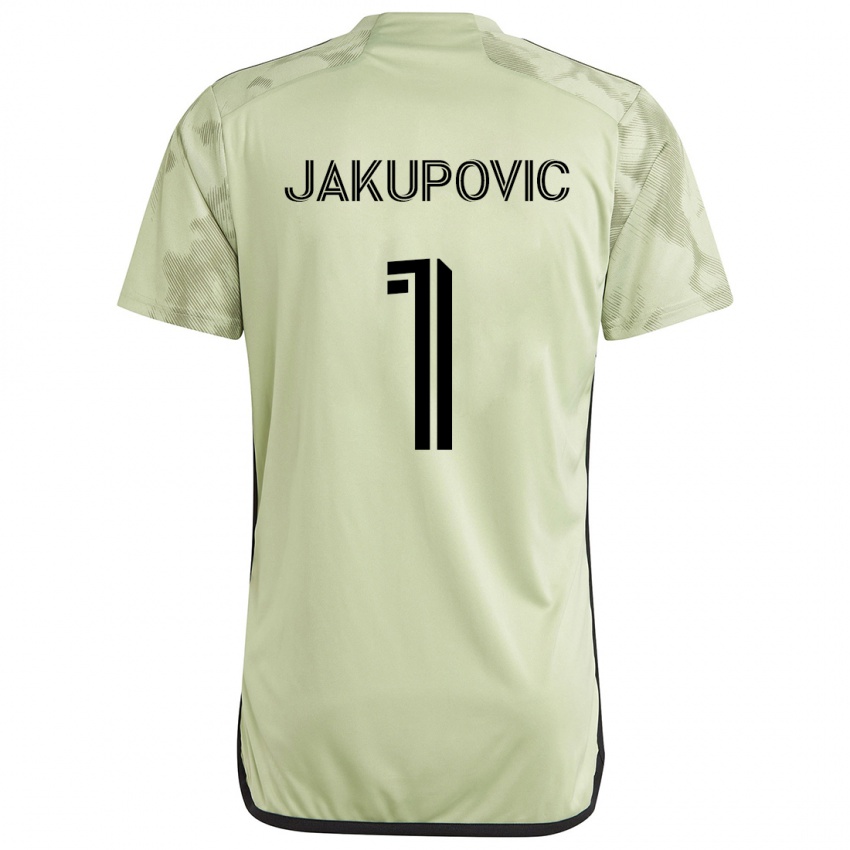 Férfi Eldin Jakupovic #1 Világos Zöld Idegenbeli Jersey 2024/25 Mez Póló Ing