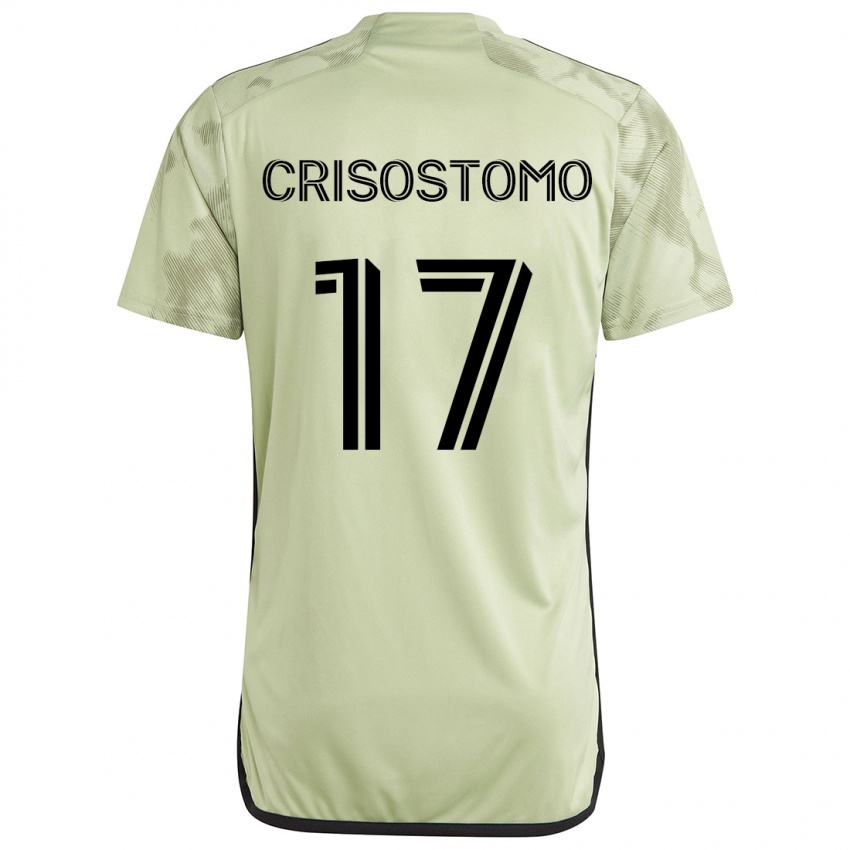 Férfi Danny Crisostomo #17 Világos Zöld Idegenbeli Jersey 2024/25 Mez Póló Ing