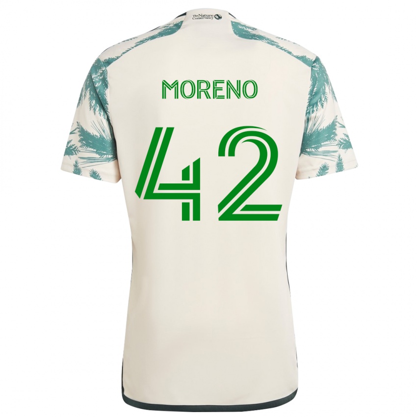 Férfi Alexis Moreno #42 Bézs Barna Idegenbeli Jersey 2024/25 Mez Póló Ing