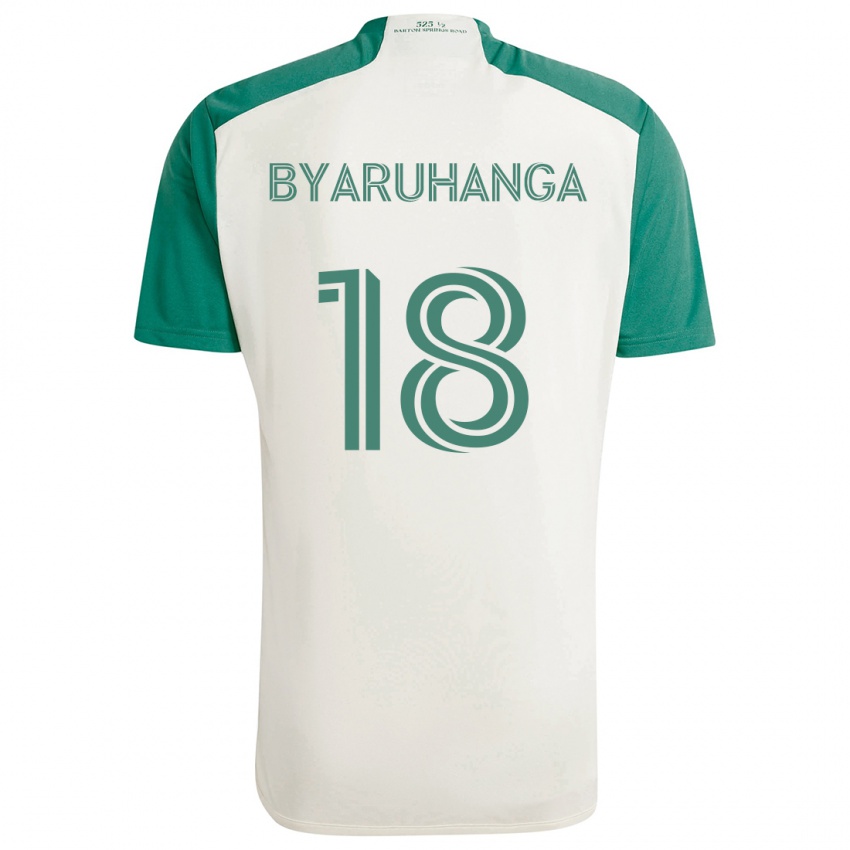 Férfi Bobosi Byaruhanga #18 Barna Színek Zöld Idegenbeli Jersey 2024/25 Mez Póló Ing