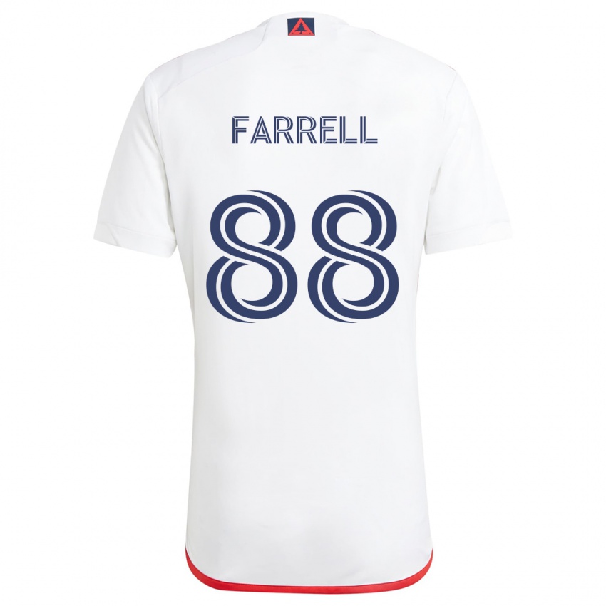 Férfi Andrew Farrell #88 Fehér Piros Idegenbeli Jersey 2024/25 Mez Póló Ing