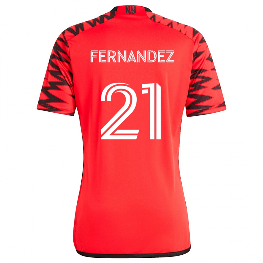 Férfi Omir Fernandez #21 Piros Fekete Fehér Idegenbeli Jersey 2024/25 Mez Póló Ing