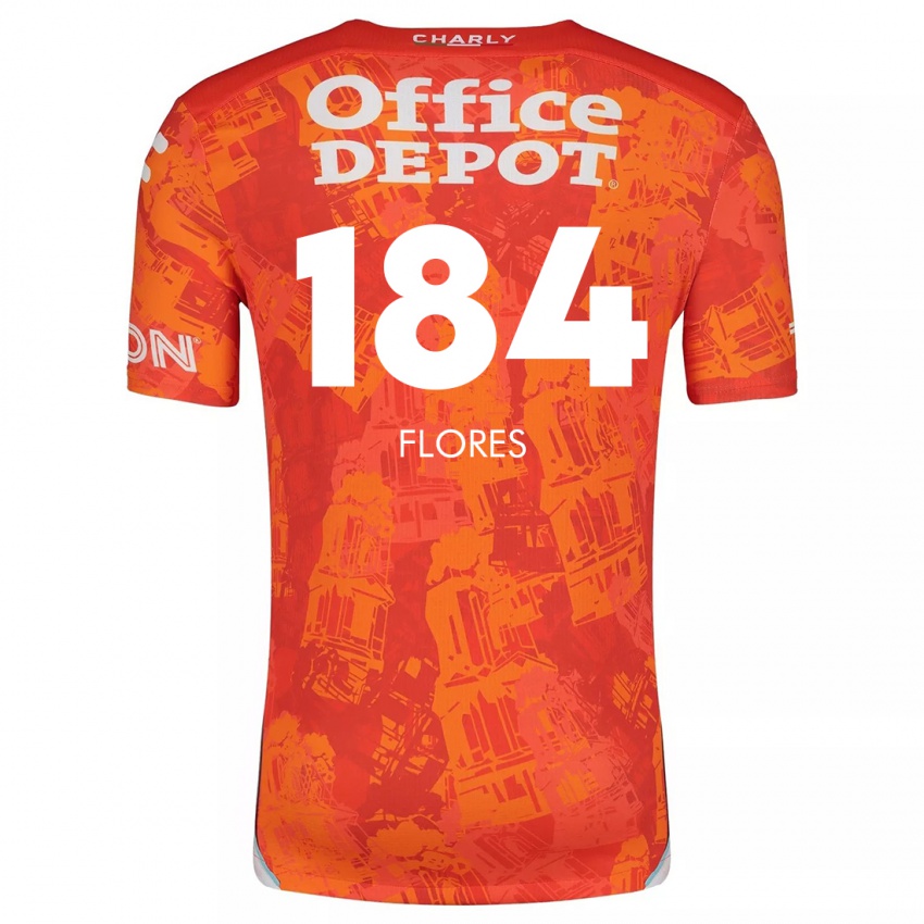 Férfi Jason Flores #184 Narancssárga Fehér Idegenbeli Jersey 2024/25 Mez Póló Ing