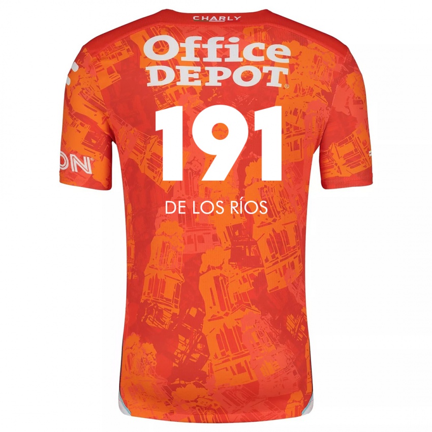 Férfi Sergio De Los Ríos #191 Narancssárga Fehér Idegenbeli Jersey 2024/25 Mez Póló Ing