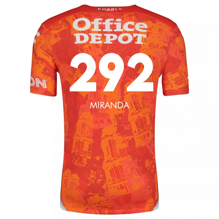 Férfi Herbey Miranda #292 Narancssárga Fehér Idegenbeli Jersey 2024/25 Mez Póló Ing