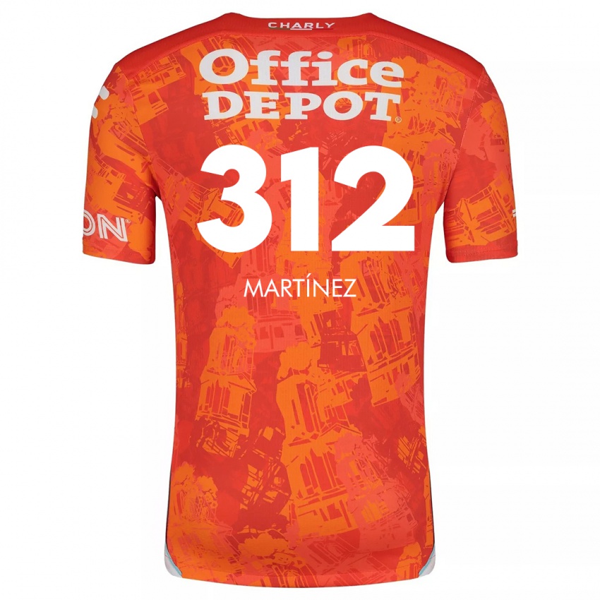 Férfi Ulises Martínez #312 Narancssárga Fehér Idegenbeli Jersey 2024/25 Mez Póló Ing