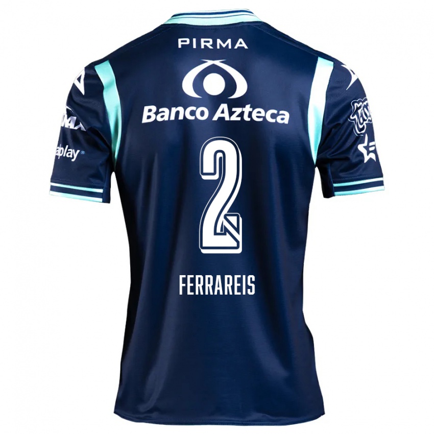 Férfi Gustavo Ferrareis #2 Sötétkék Idegenbeli Jersey 2024/25 Mez Póló Ing