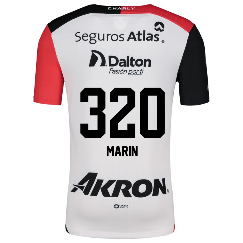 Férfi Donato Marín #320 Fehér Piros Fekete Idegenbeli Jersey 2024/25 Mez Póló Ing