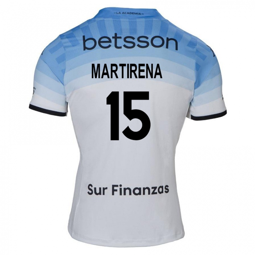 Férfi Gastón Martirena #15 Fehér Kék Fekete Idegenbeli Jersey 2024/25 Mez Póló Ing