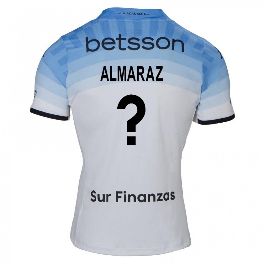 Férfi Alex Almaraz #0 Fehér Kék Fekete Idegenbeli Jersey 2024/25 Mez Póló Ing