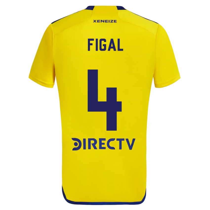 Férfi Nicolás Figal #4 Sárga Kék Idegenbeli Jersey 2024/25 Mez Póló Ing