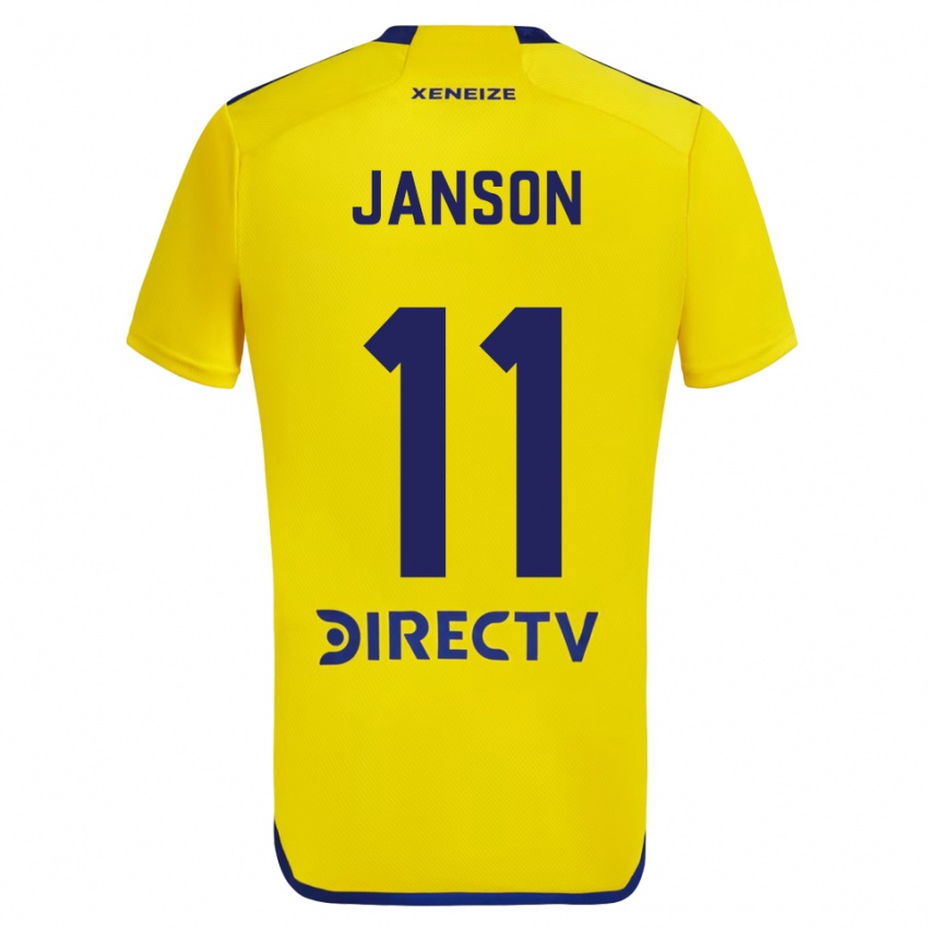 Férfi Lucas Janson #11 Sárga Kék Idegenbeli Jersey 2024/25 Mez Póló Ing